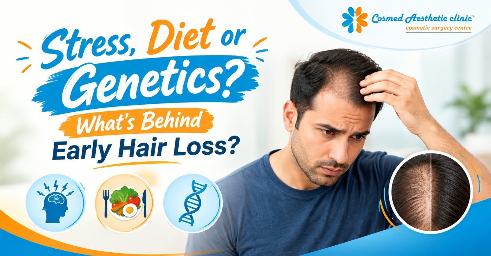 How stress, diet and genetics may contribute to early hair loss